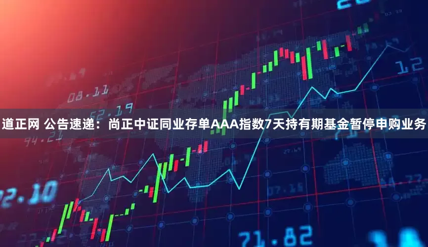 道正网 公告速递：尚正中证同业存单AAA指数7天持有期基金暂停申购业务