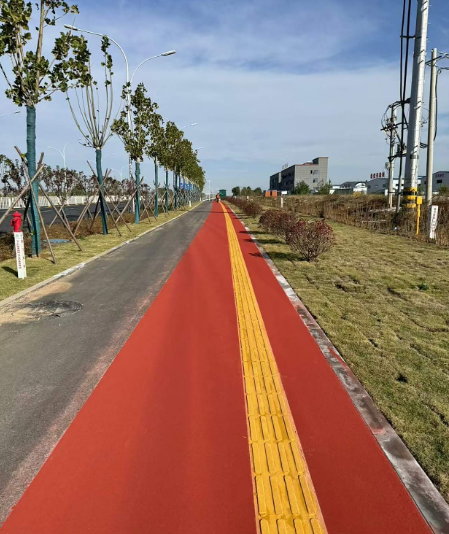 中承配资 上海拜石实业承建SP防滑路面，源头供应彩色/陶瓷颗粒材料